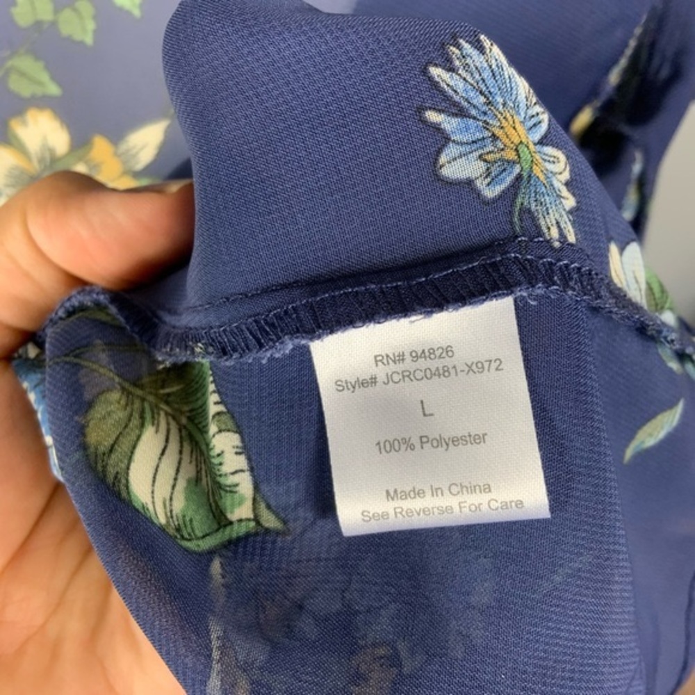 JANETCHUNG tie front long cardigan floral print - Picture 14 of 14